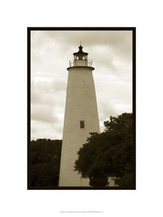 Framed Ocracoke Island Lighthouse Print