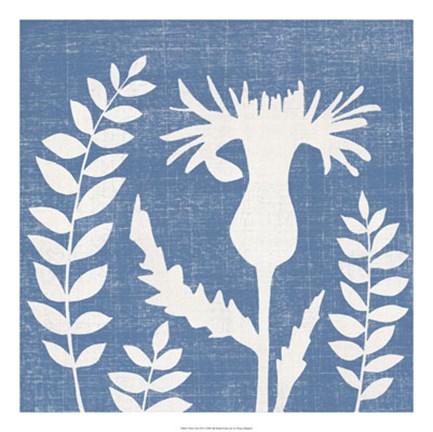 Framed Blue Linen III Print