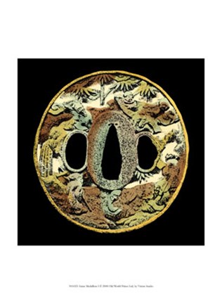 Framed Asian Medallion I Print