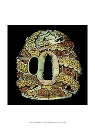 Framed Asian Medallion II Print