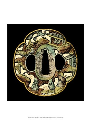 Framed Asian Medallion IV Print