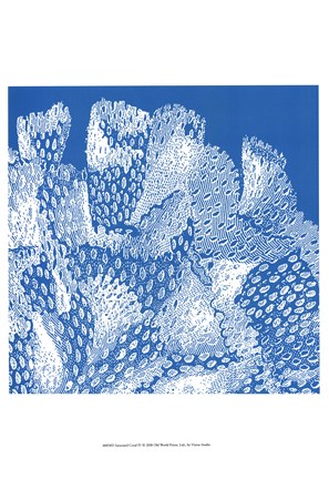 Framed Saturated Coral IV Print