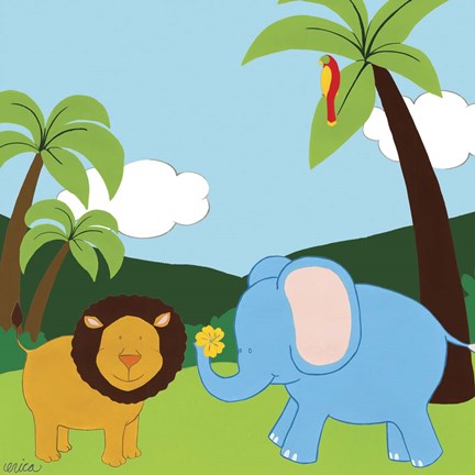 Framed Jungle Jamboree IV Print