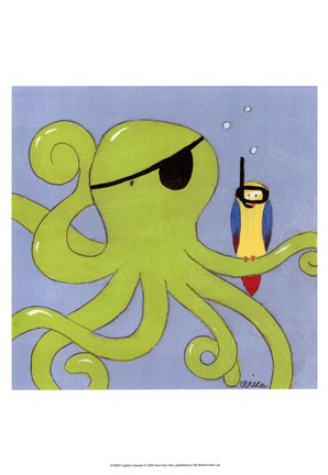 Framed Captain Calamari Print