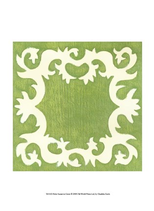 Framed Petite Suzani in Green Print