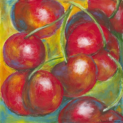 Framed Abstract Fruits III Print