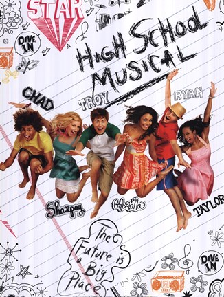 Framed High School Musical 2 (sketchbook) Print
