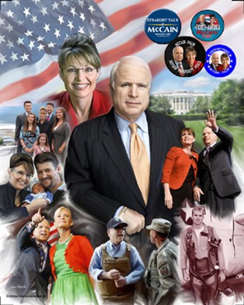 Framed Mavericks: John McCain &amp; Sarah Palin Print