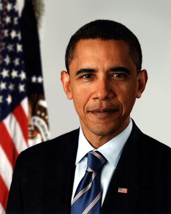 Framed Barack Obama 09 Official Portrait Print