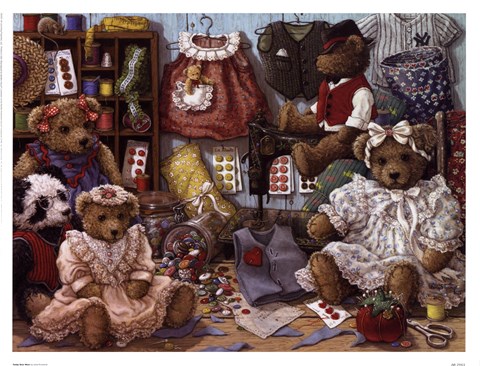Framed Teddy Bear Wear Print