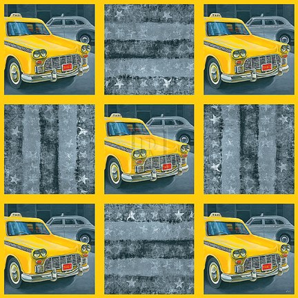 Framed Transporter Collage I Print