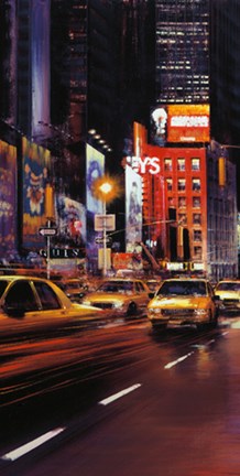 Framed Times Square at Night I Print