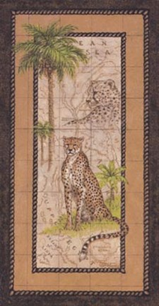 Framed Map With Cheetah Print