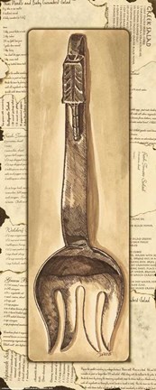 Framed Salad Fork Print
