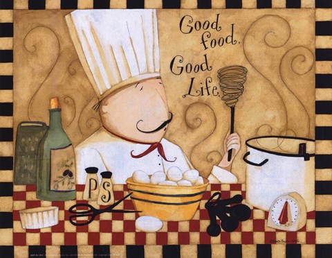 Framed Good Food Good Life Print