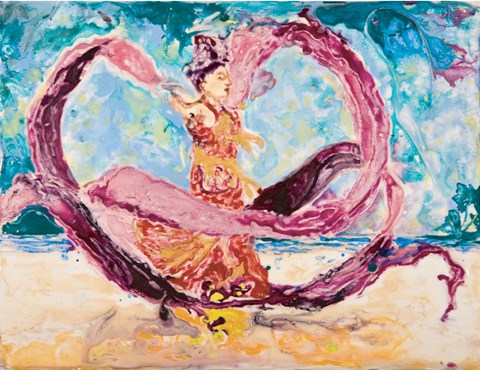 Framed China Dancer Print