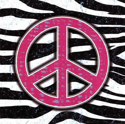 Framed Zebra Peace Print