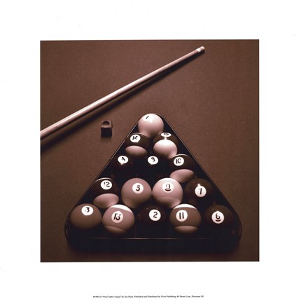 Framed Pool Table I - Sepia Print