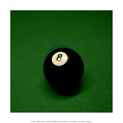 Framed 8 Ball on Green Print