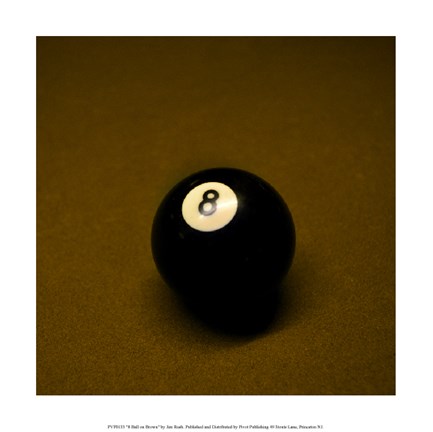 Framed 8 Ball on Brown Print