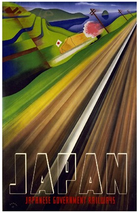 Framed Japanese Railways Print