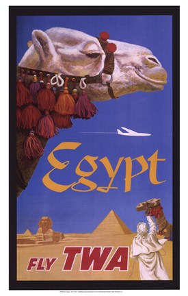 Framed Egypt - Fly TWA Print