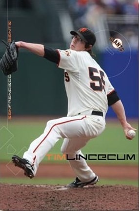 Framed S.F. Giants - Tim Lincecum 2009 Print
