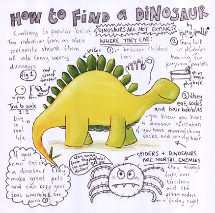 Framed How to Find a Dinosaur Print