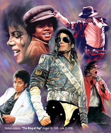 Framed Michael Jackson - The King of Pop Print