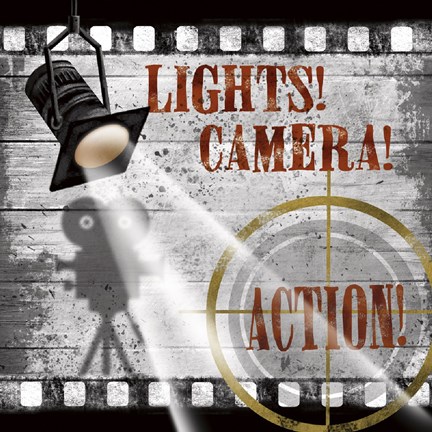 Framed Lights! Camera! Action! Print