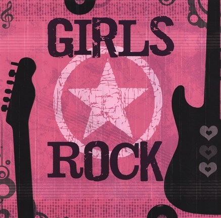 Framed Girls Rock Print