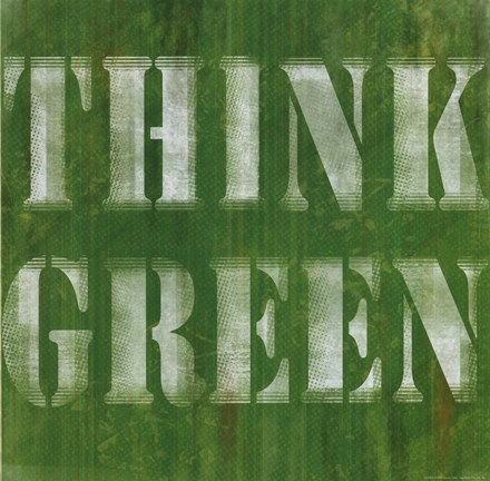 Framed Think Green Print