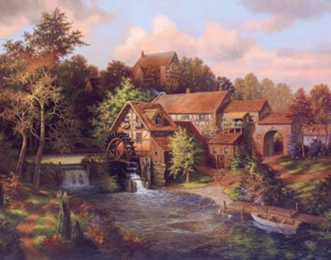 Framed Old Mill Print