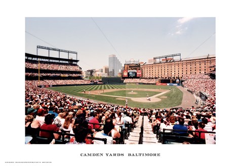 Framed Camden Yards, Baltimore Print