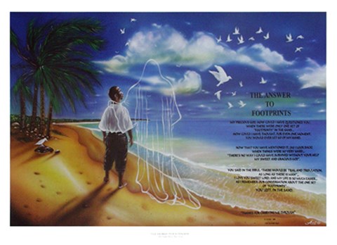 Framed Answer to Footprints Print