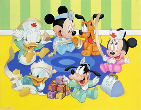 Framed Disney Babies: Kid Doctors Print