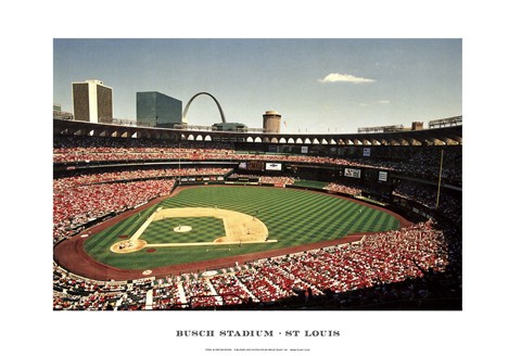 Framed Busch Stadium, St Louis Print