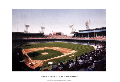 Framed Tiger Stadium, Detroit Print