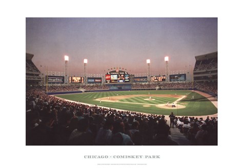 Framed Chicago Comiskey Park Print