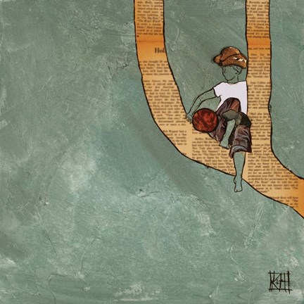 Framed Climbing the Wind Print