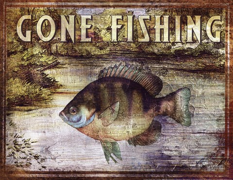 Framed Gone Fishing Print