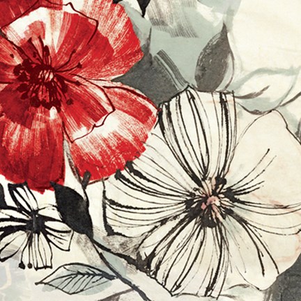 Framed Red Gems I Print