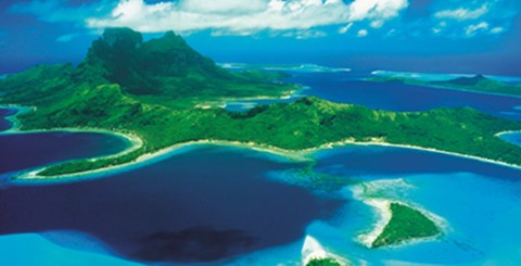 Framed Bora-Bora Print