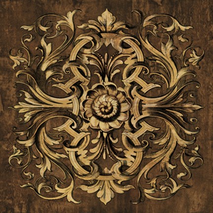 Framed Classic Scroll I Print