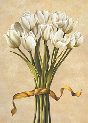 Framed Bouquet candido Print