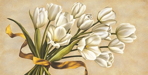 Framed Bouquet perla Print