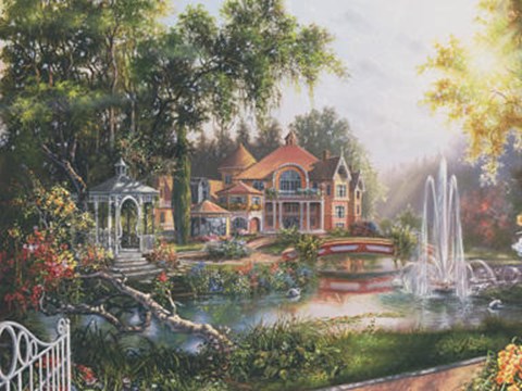 Framed Lakeside Hideaway Print