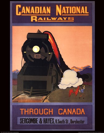 Framed Canadian National Railways Print