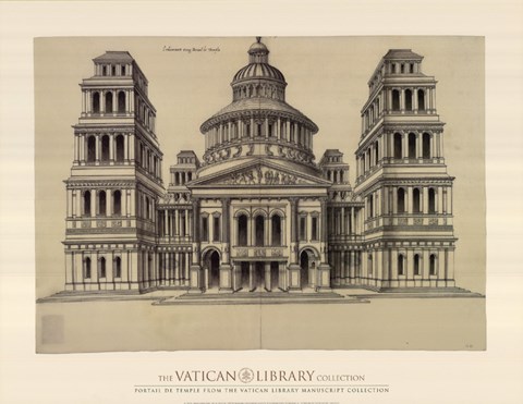 Framed Portail de Temple, (The Vatican Collection) Print