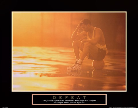 Framed Defeat- Basketball Print